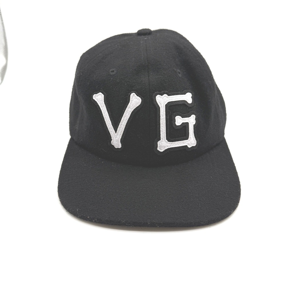 Violent‎ Gentlemen Snapback Hat Mens One Size Black VG Bone Applique Flat Brim